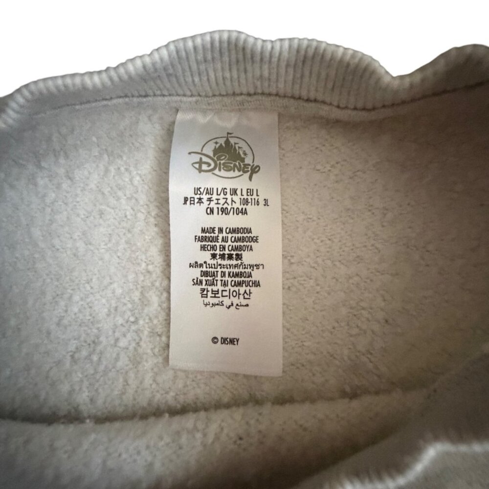 Disney Parks Mickey & Friends Gray Sweatshirt Crewneck Pullover Size L Walt Disn - Picture 3 of 4